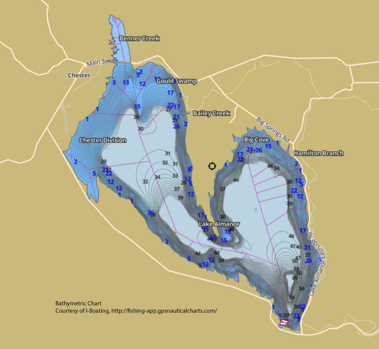 Lake Almanor Bathymetric Chart