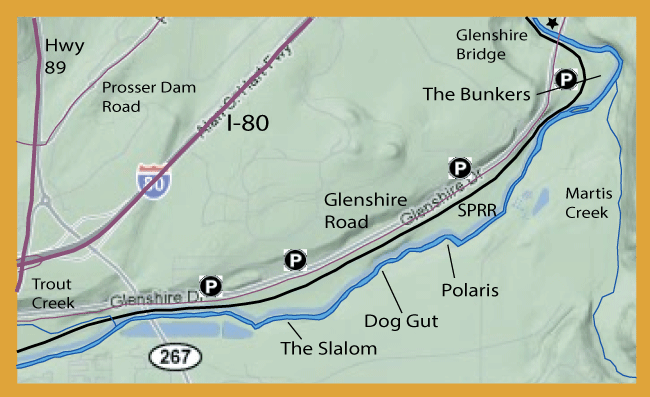 Truckee River Fishing Map Truckee River-Sierra Tahoe