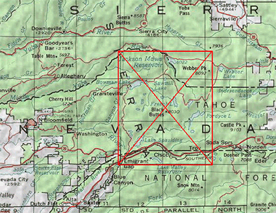 Upper Yuba  Drainage Directions