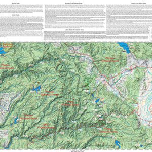 A map of the mountains and rivers in the area.