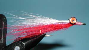 Red/White Clouser Deep Minnow