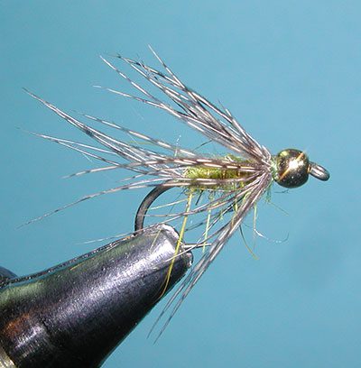 Bead Head Hare's Ear Soft Hackle, Olive