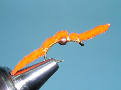 Orange San Juan Worm w/bead