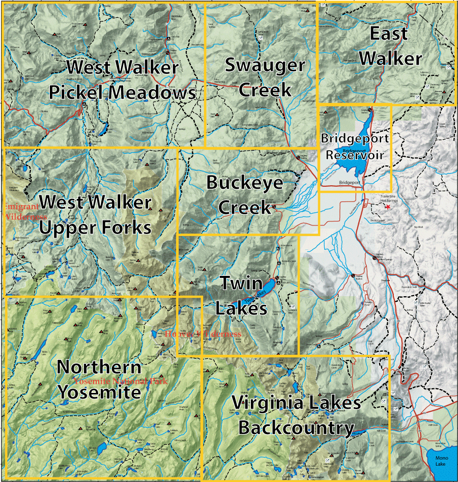 Map of Eastern Sierra Region 2