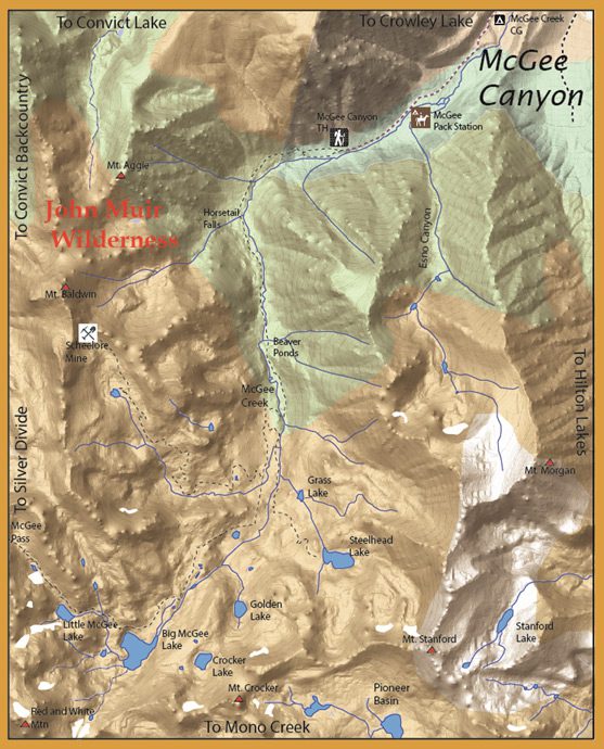 McGee Canyon Map