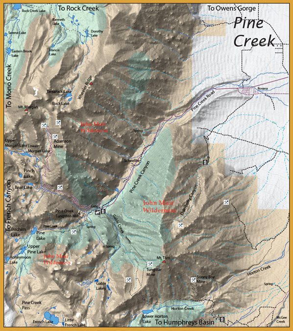 Pine Creek Canyon Map