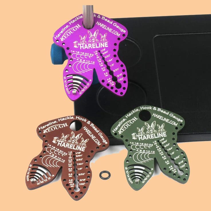 Hareline Hackle, Hook, & Bead Gauge