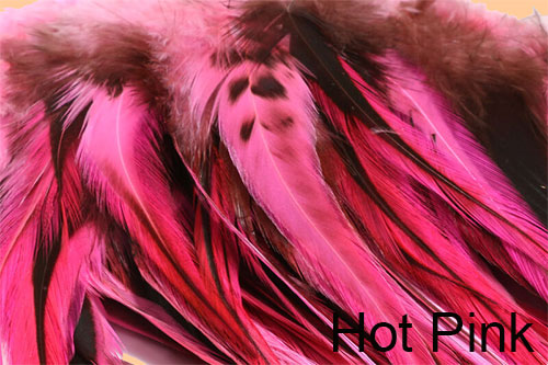 Badger Saddle Hackle Hot Pink