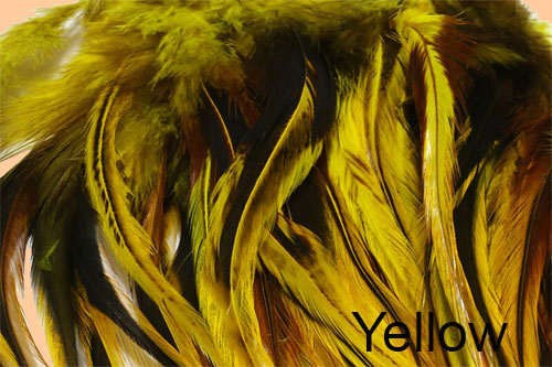Badger Saddle Hackle Yellow